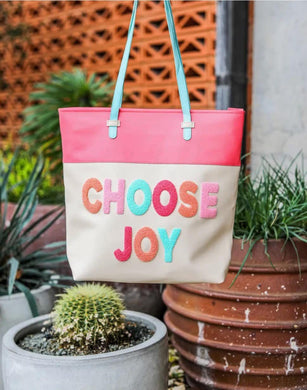 CHOOSE JOY LAPTOP TOTE (READY TO SHIP OR PICK UP)