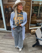 Load image into Gallery viewer, GRAY RIBBED CARDIGAN (INSTOCK READY FOR SHIP OR PICK UP)