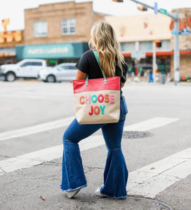 CHOOSE JOY LAPTOP TOTE (READY TO SHIP OR PICK UP)