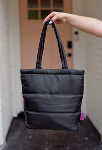 BLACK MINI CARRY ALL PUFFER (READY TO SHIP OR PICK UP)