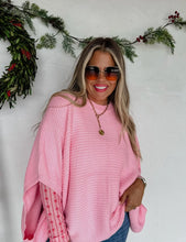 Load image into Gallery viewer, PINK PULLOVER PONCHO (IN STOCK READY TO SHIP OR PICK UP)