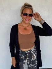 Load image into Gallery viewer, BLACK RIBBED CARDIGAN (IN STOCK READY TO SHIP OR PICK UP)