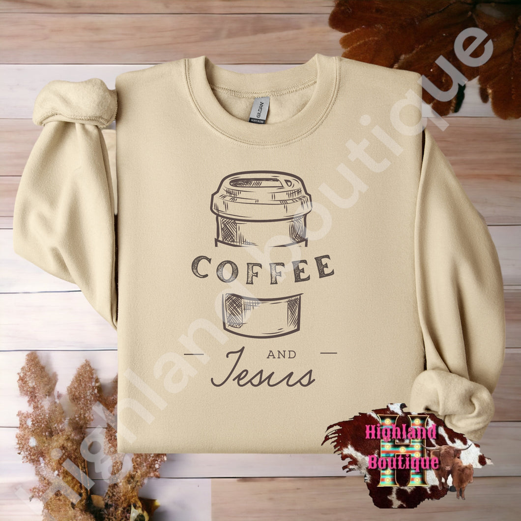 COFFEE AND JESUS SWEATSHIRT (PRE-ORDER)