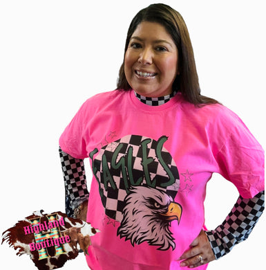 HOT PINK EAGLES TEE