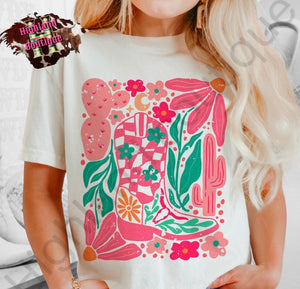 SUMMER COWGIRL GRAPHIC TEE