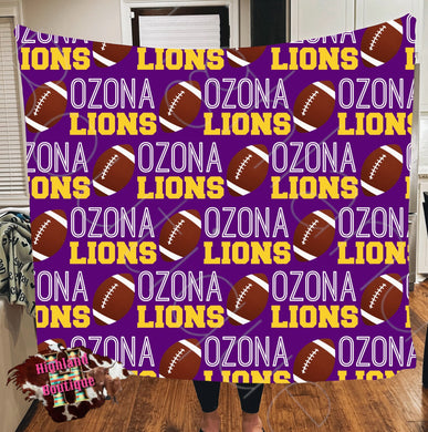 OZONA LIONS FOOTBALL BLANKET