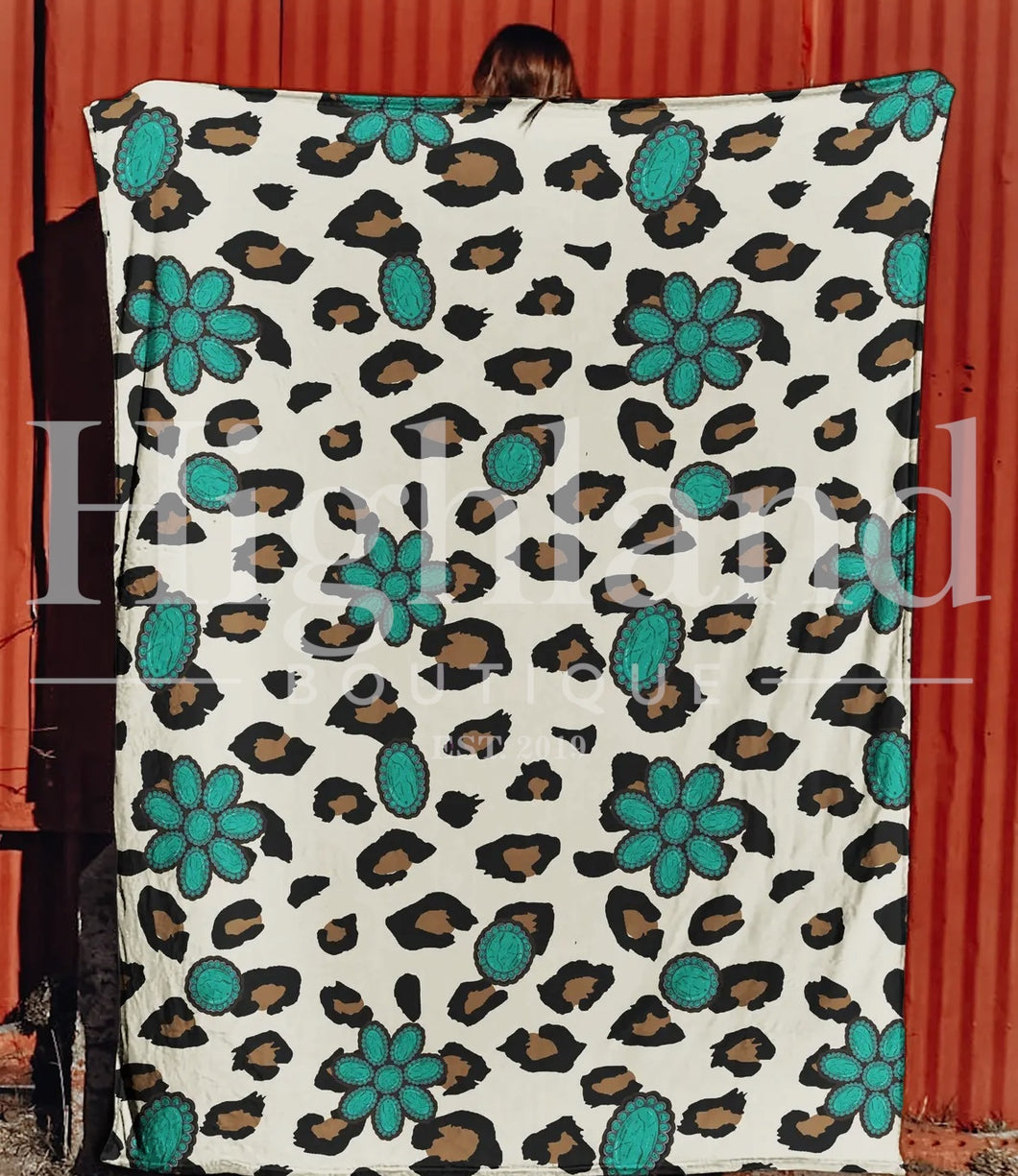 WILD IN TURQUOISE BLANKET (READY TO PICK UP OR SHIP)