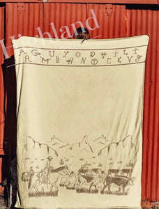 TAN CATTLE DRIVE BLANKET (READY TO SHIP OR PICK UP)