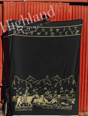 BLACK CATTLE DRIVE BLANKET (IN STOCK READY TO SHIP OR PICK UP)
