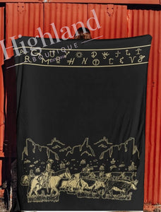 BLACK CATTLE DRIVE BLANKET (IN STOCK READY TO SHIP OR PICK UP)