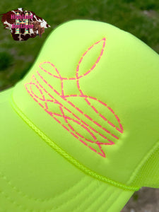 NEON BOOT STITCH TRUCKER HAT