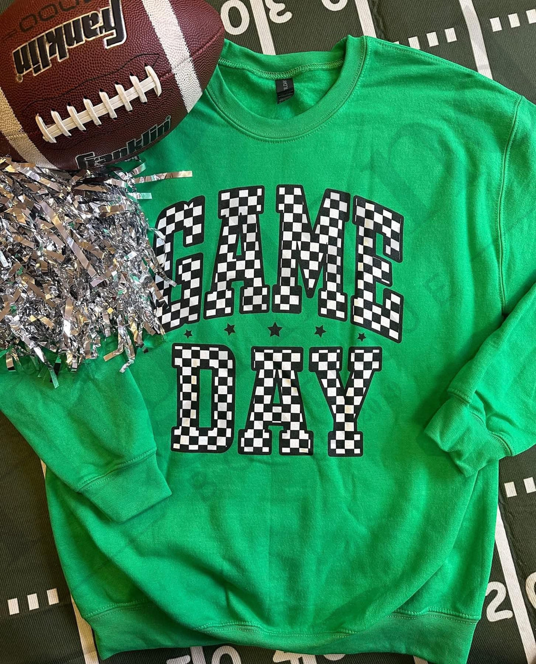 GAME DAY CHECKERED SWEATSHIRT (RTS)