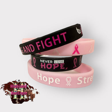 BREAST CANCER SILICONE BRACELET