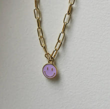 Load image into Gallery viewer, SMILEY GOLD CHUNKY CHAIN NECKLACE