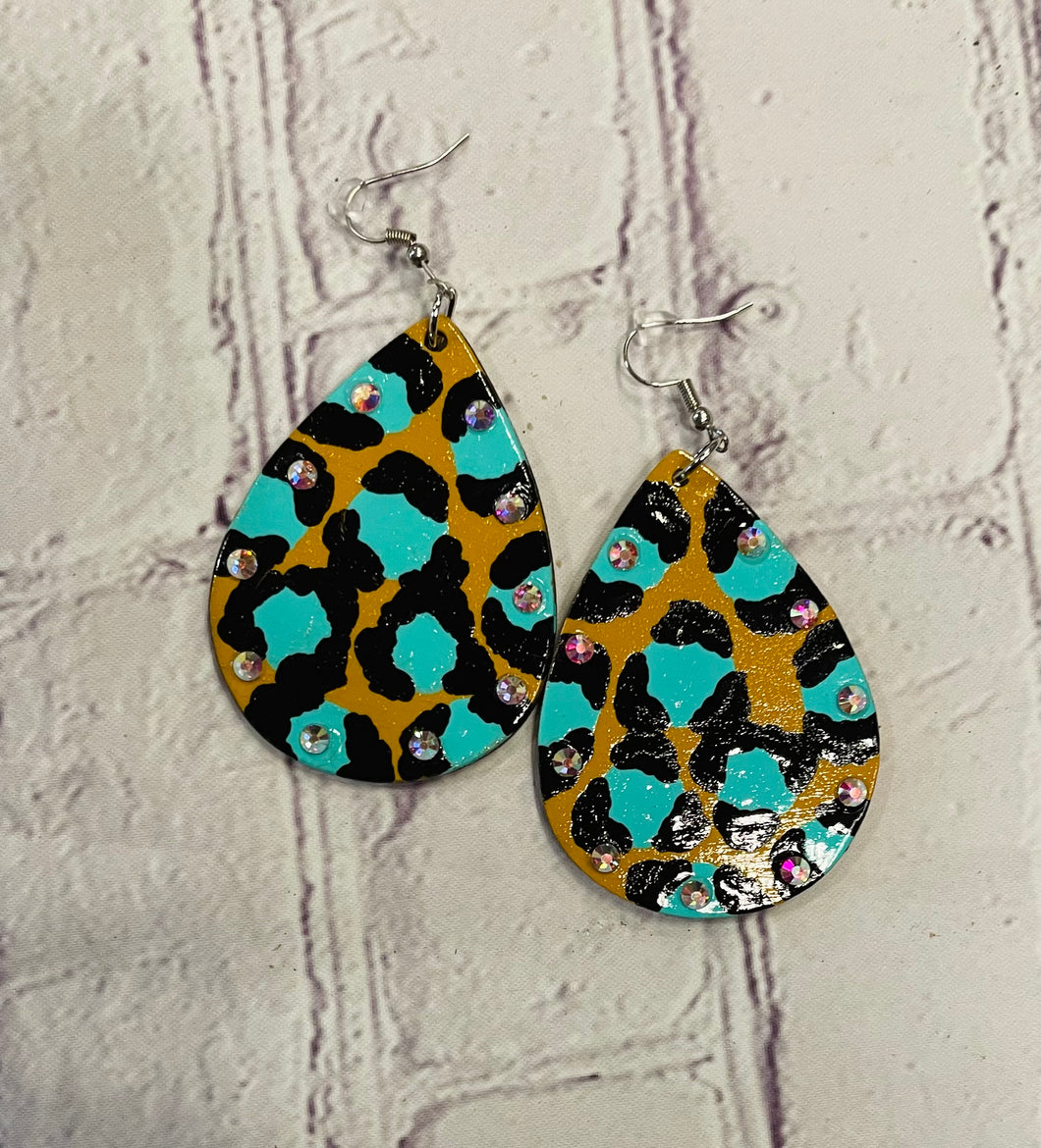 MUSTARD/TURQUOISE LEOPARD