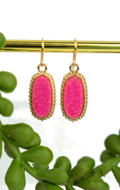 PINK DRUZY EARRINGS