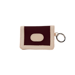 ID WALLET (BURGUNDY COATED CANVAS)