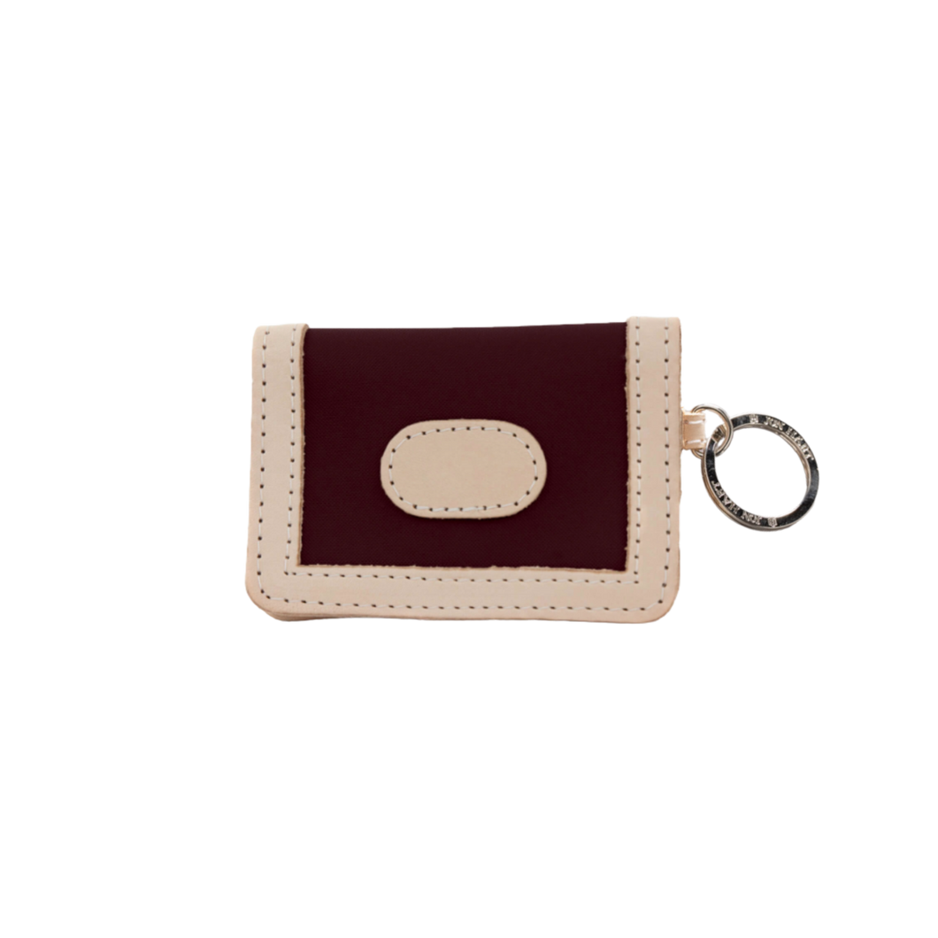 ID WALLET (BURGUNDY COATED CANVAS)