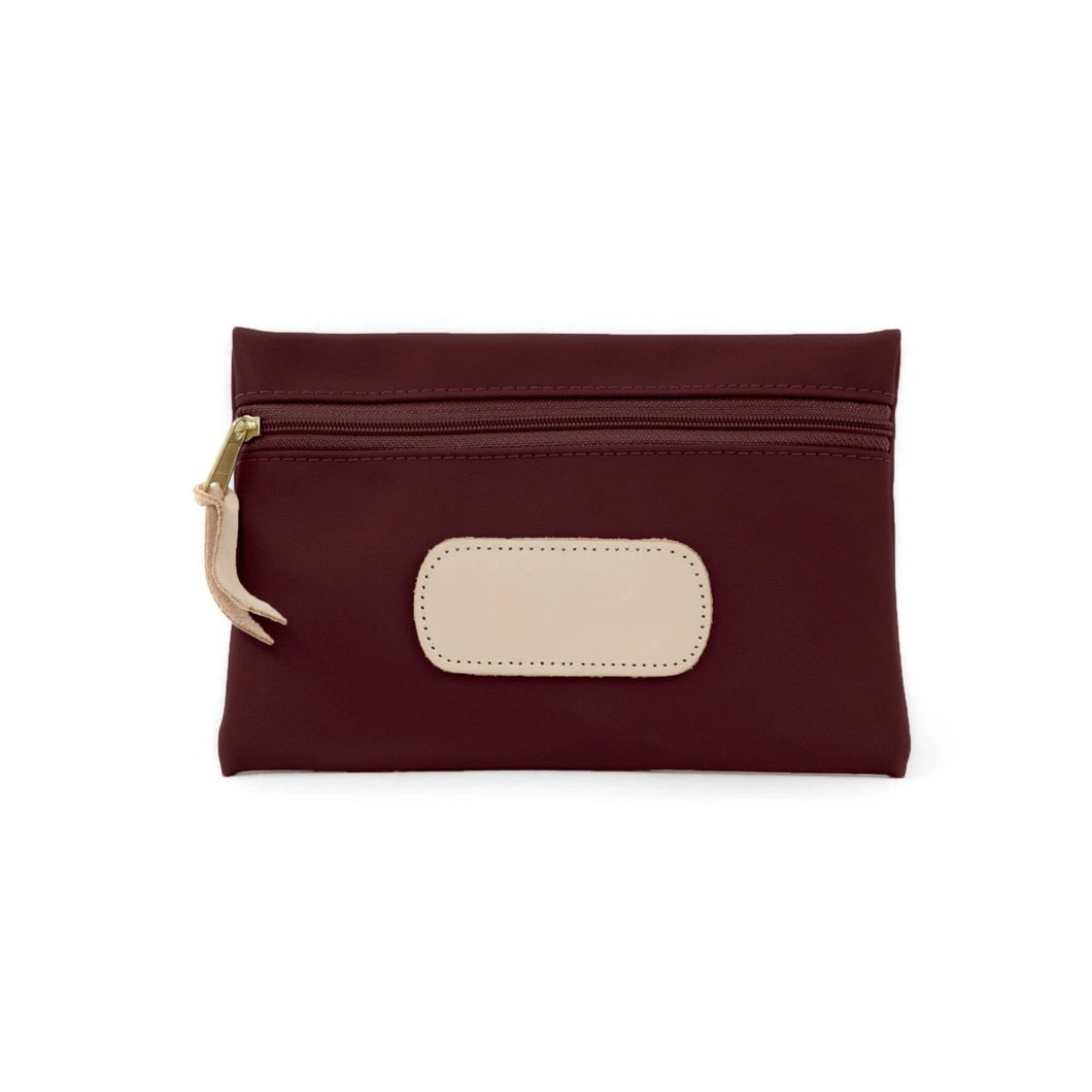 POUCH (BURGUNDY COATED CANVAS)