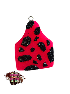 PINK COW TAG FRESHIE (leather & lace scent)