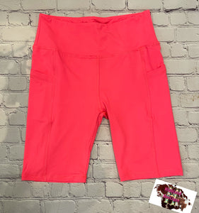 HOT PINK BIKER SHORTS