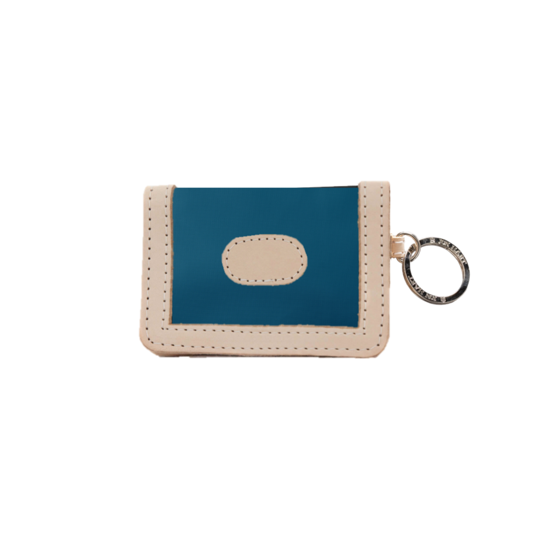 ID WALLET (FRENCH BLUE COATED CANVAS)