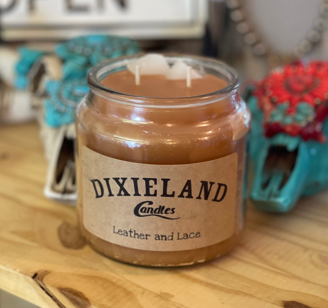 LEATHER & LACE CANDLE