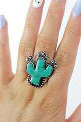 Turquoise Sandario Cactus Ring