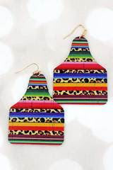 Fiesta Leopard Cow Tag Earrings